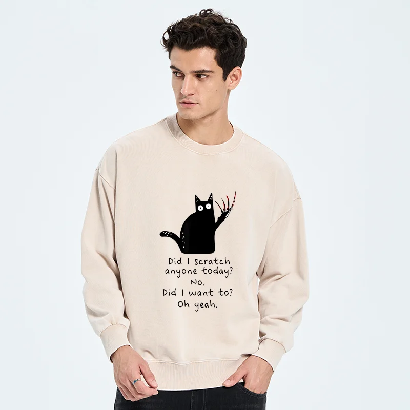 Tokyo-Tiger Cats With Sharp Claws Washed Sweatshirt