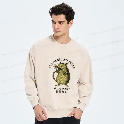 Tokyo-Tiger All Panic No Disco Washed Sweatshirt