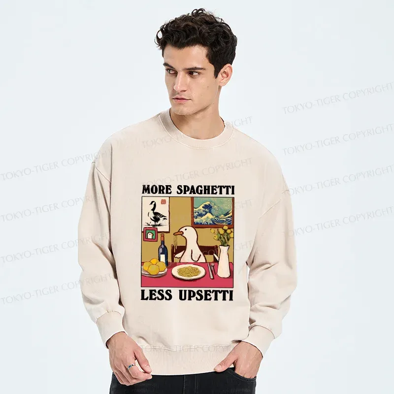 Tokyo-Tiger More Spaghetti Less Upsetti Goose Washed Sweatshirt