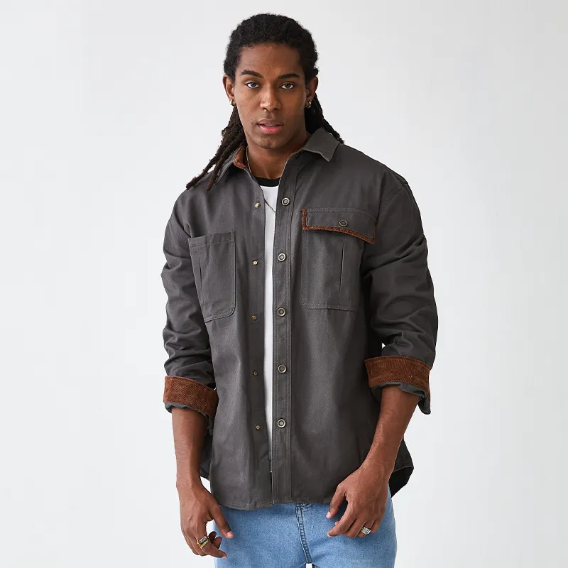 Tokyo-Tiger Cat Can Do No Wrong Men's Corduroy Work Jacket