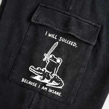 Tokyo-Tiger Warrior Frog Funny Meme Washed Utility Sweatpants