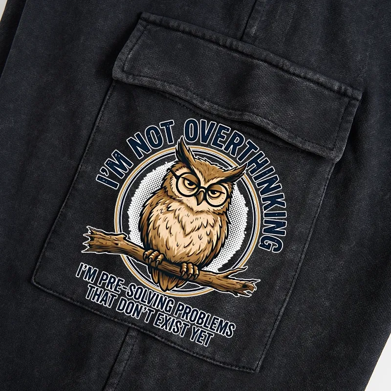 Tokyo-Tiger Overthink Master Owl Washed Utility Sweatpants
