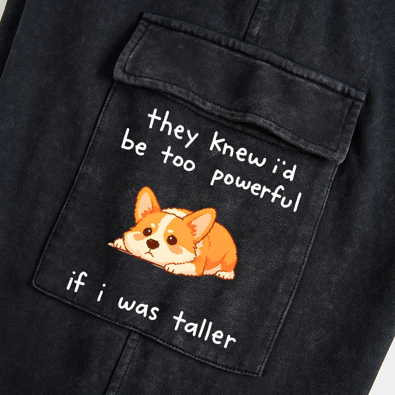 Tokyo-Tiger Funny Short Dog Joke Washed Utility Sweatpants