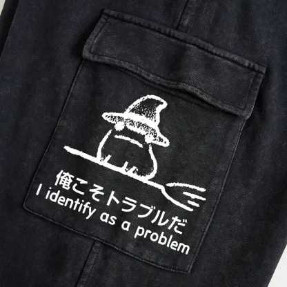 Tokyo-Tiger Mischief Magic Dude Washed Utility Sweatpants