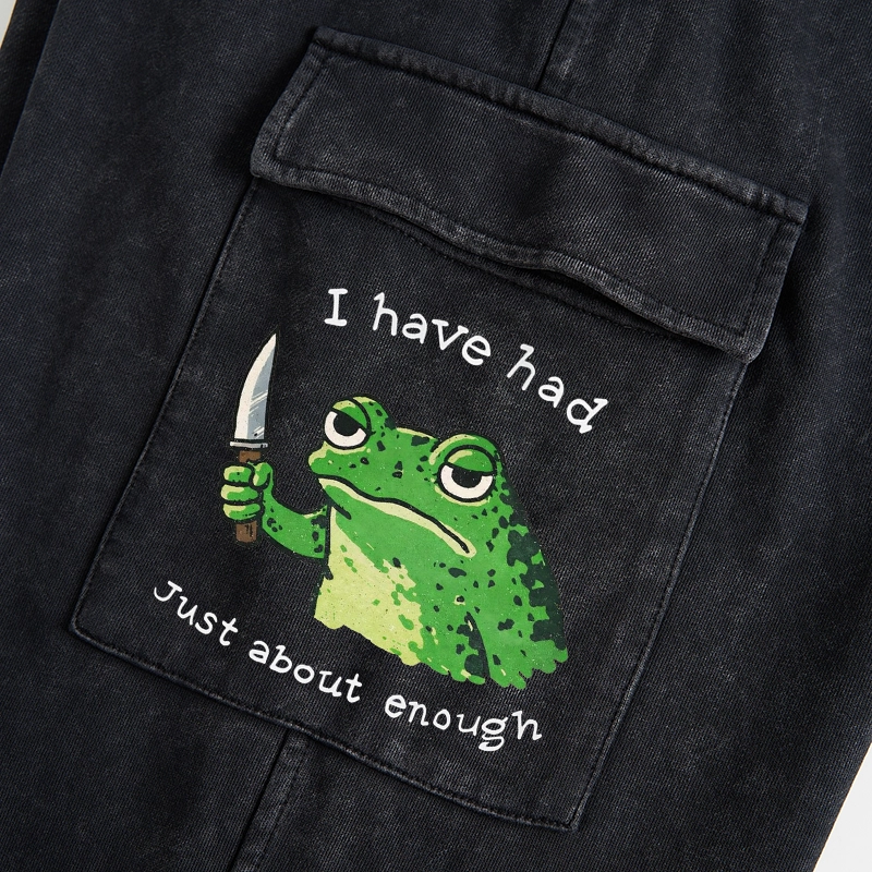 Tokyo-Tiger Impatient Frog Washed Utility Sweatpants