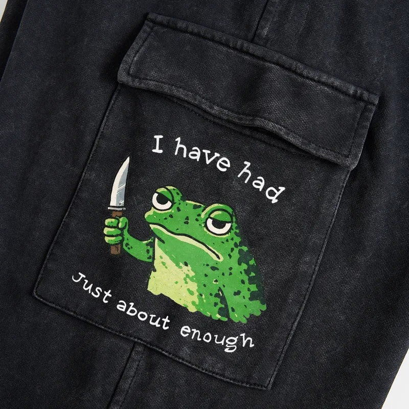 Tokyo-Tiger Impatient Frog Washed Utility Sweatpants