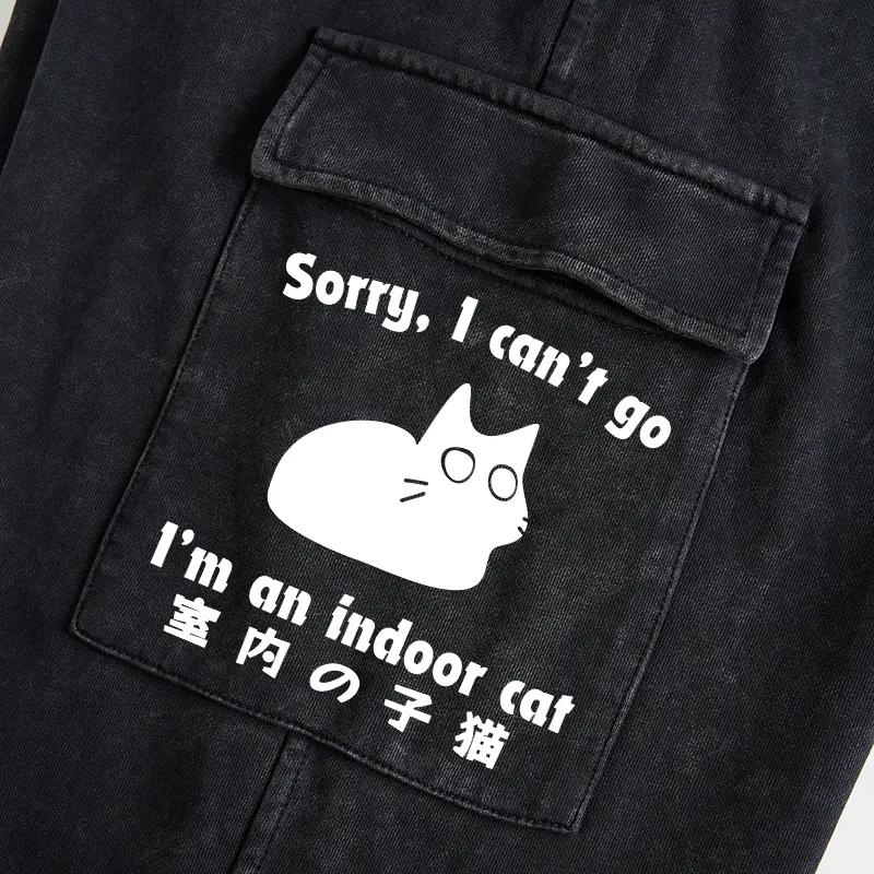 Tokyo-Tiger Indoor Kitten Washed Utility Sweatpants