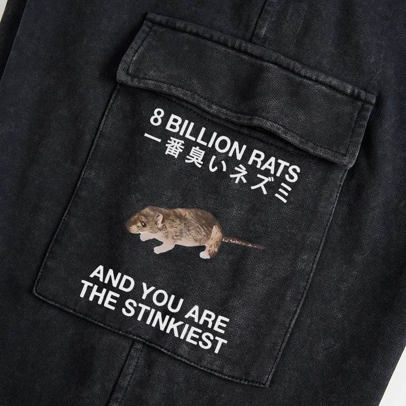 Tokyo-Tiger World's Stinkiest Rat Washed Utility Sweatpants