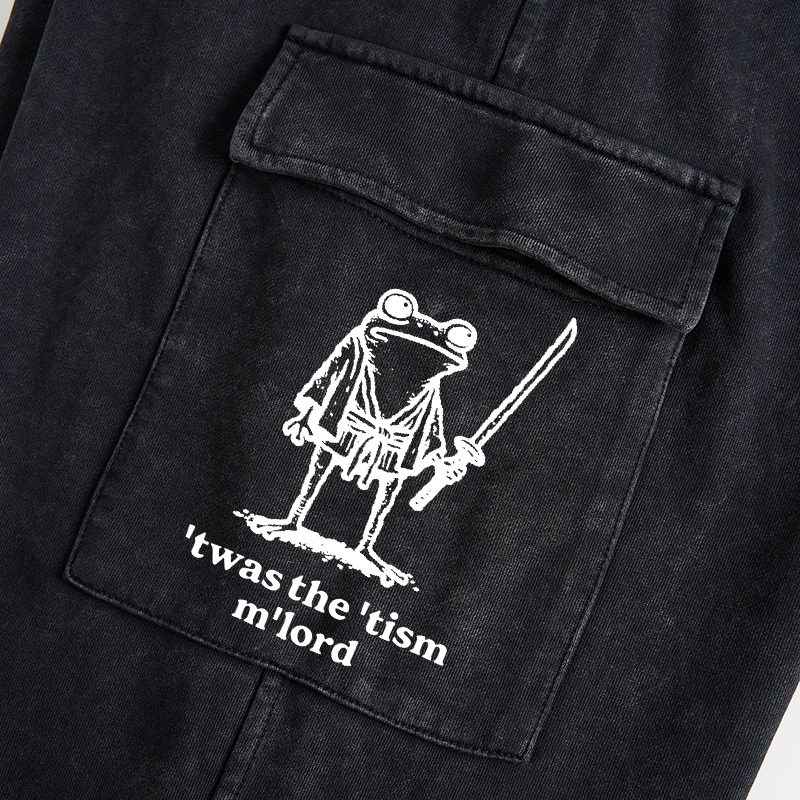 Tokyo-Tiger Focused Samurai Frog Washed Utility Sweatpants