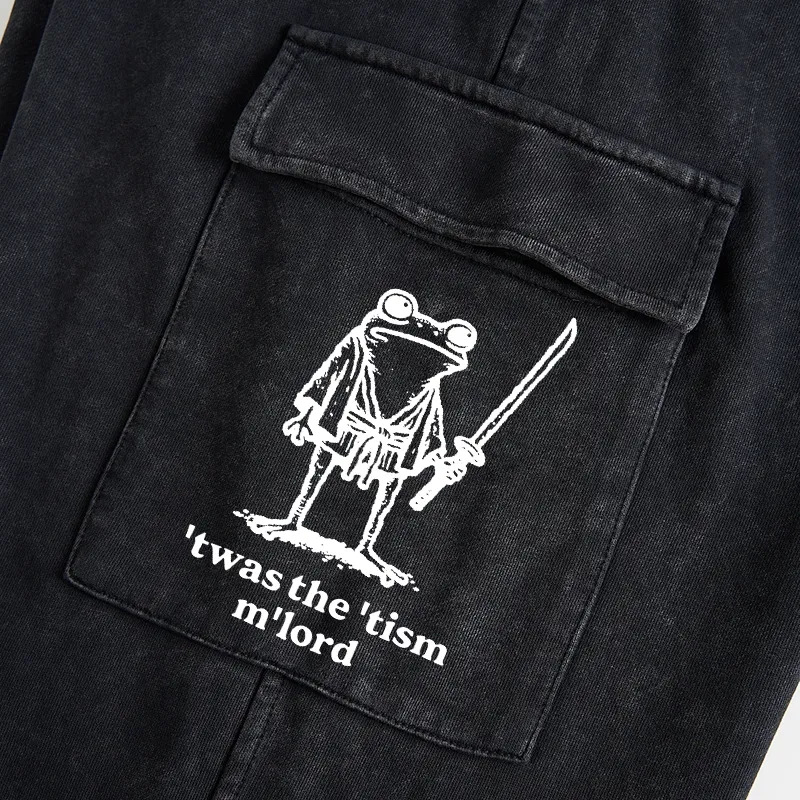 Tokyo-Tiger Focused Samurai Frog Washed Utility Sweatpants