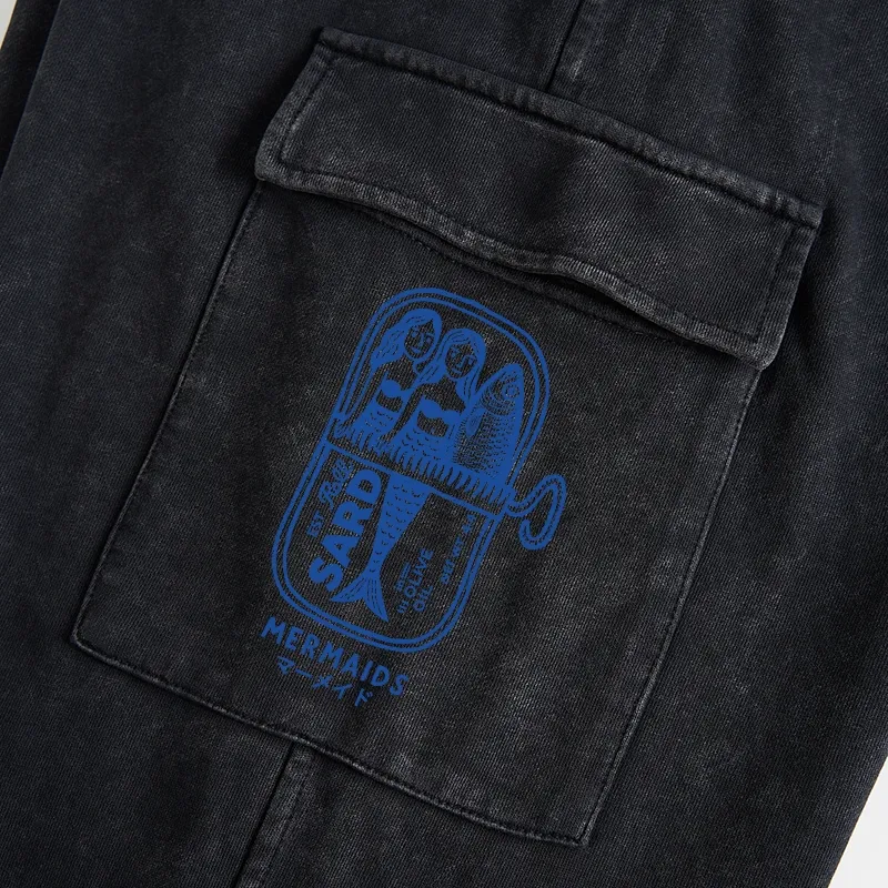 Tokyo-Tiger Mermaid Can Washed Utility Sweatpants
