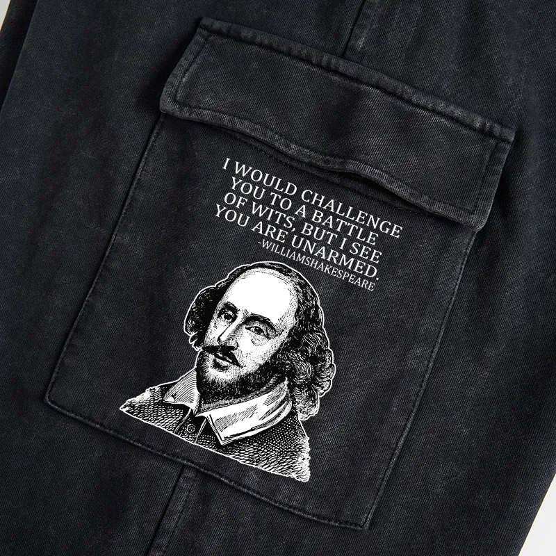 Tokyo-Tiger Your Intelligence Is Inferior To Mine Washed Utility Sweatpants