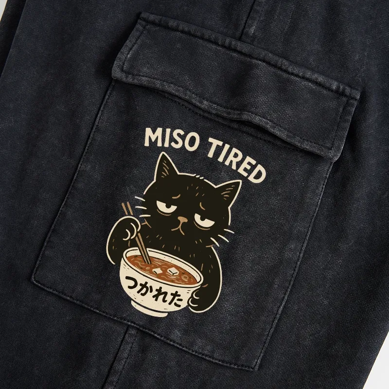 Tokyo-Tiger  I’m So Tired Washed Utility Sweatpants