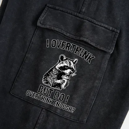 Tokyo-Tiger Constant Overthinking Washed Utility Sweatpants