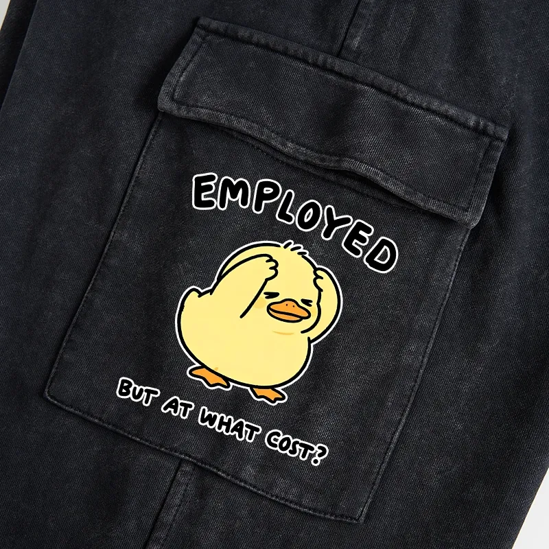 Tokyo-Tiger Funny Work Duck Washed Utility Sweatpants