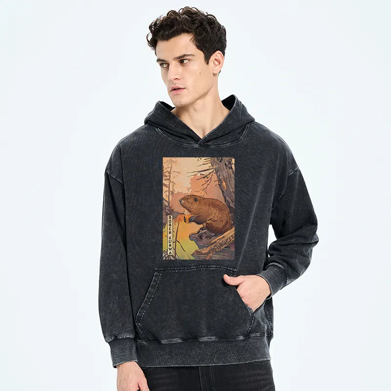 Tokyo-Tiger Beaver By The River Washed Hoodie