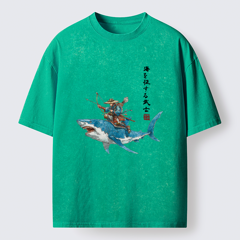 Tokyo-Tiger  Wave Conqueror Washed T-Shirt