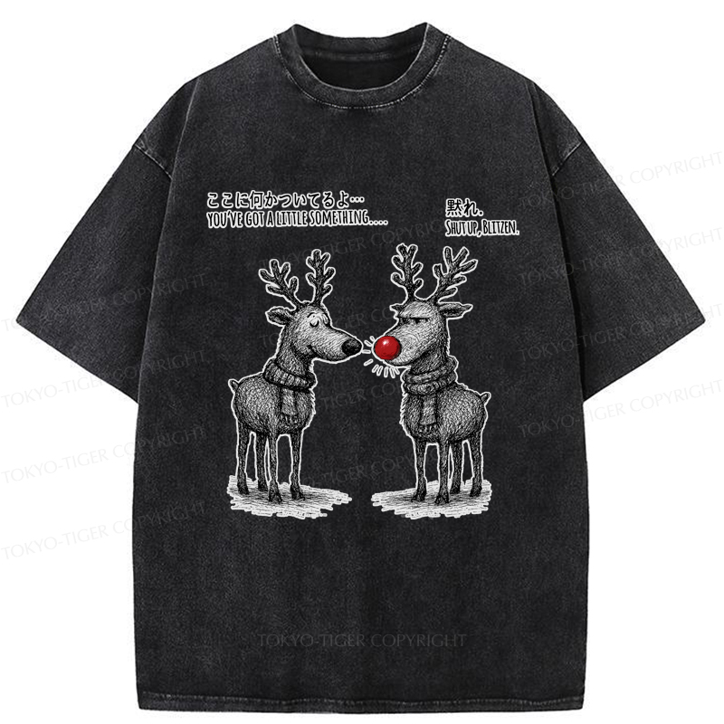 Tokyo-Tiger A Reindeer’s Take on Rudolph’s Glow Washed T-Shirt
