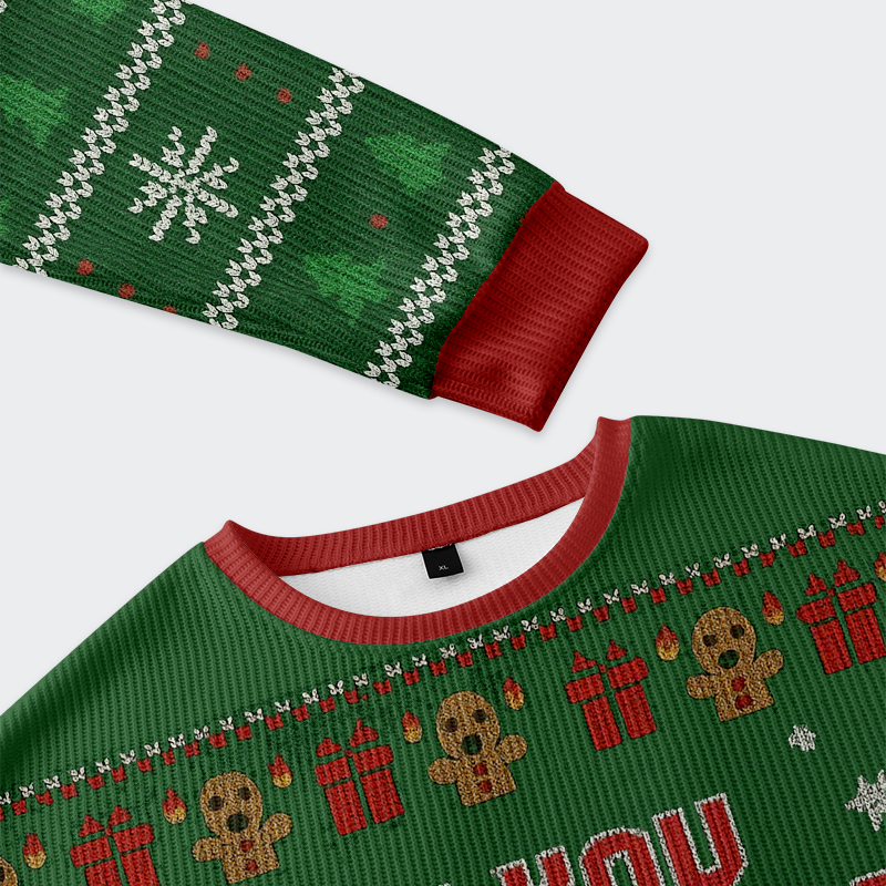 Tokyo-Tiger Vintage Krampus Sees you When you're bad Christmas Ugly Sweatshirt