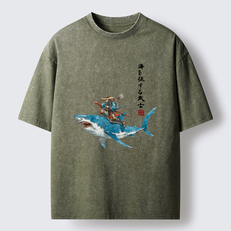 Tokyo-Tiger  Wave Conqueror Washed T-Shirt
