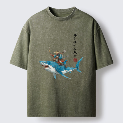 Tokyo-Tiger  Wave Conqueror Washed T-Shirt
