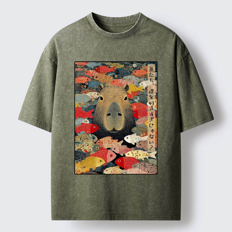 Tokyo-Tiger  Am I Too Lovable?  Washed T-Shirt