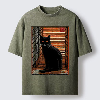 Tokyo-Tiger Guardian of the Steps Washed T-Shirt