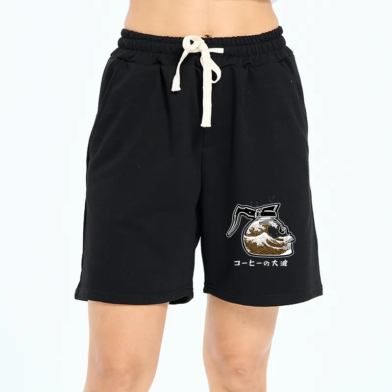Tokyo-Tiger Coffee Pot Skeleton With Waves Unisex Shorts
