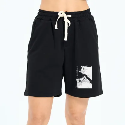 Tokyo-Tiger The Cat Is Watching Today Unisex Shorts