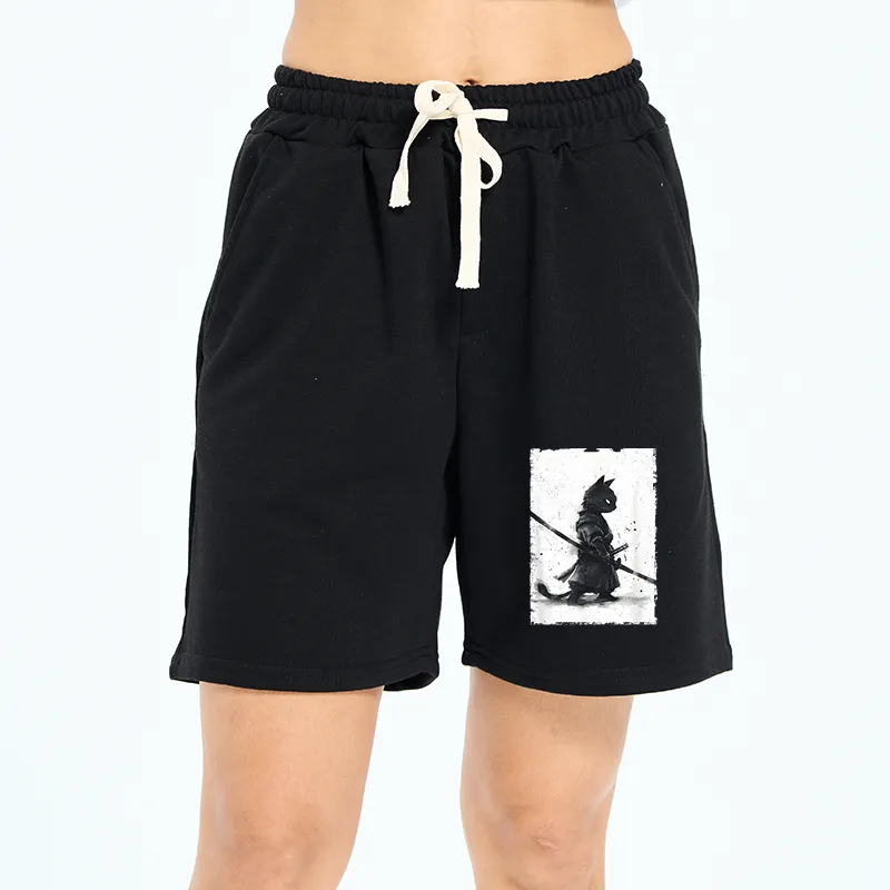 Tokyo-Tiger Retro Cat Samurai Japanese Unisex Shorts