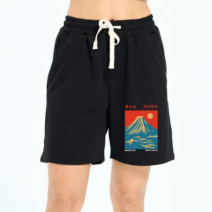 Tokyo-Tiger Mount Fuji Vintage Unisex Shorts