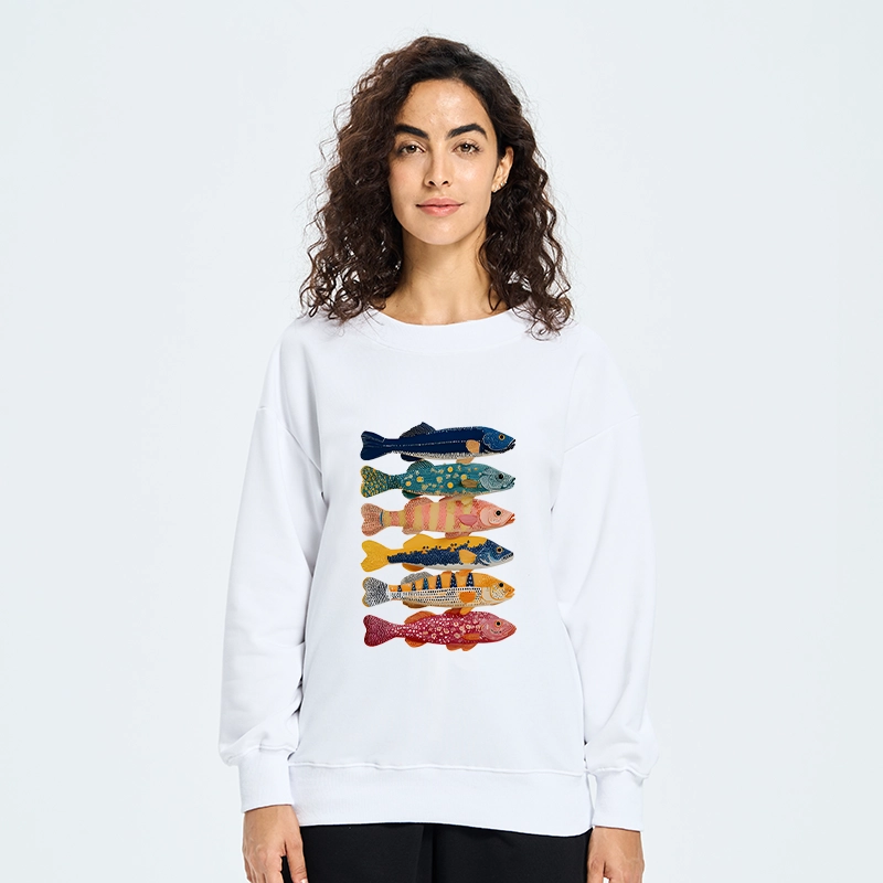 Tokyo-Tiger Colorful Fish Art Collection Classic Sweatshirt