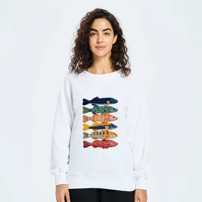 Tokyo-Tiger Colorful Fish Art Collection Classic Sweatshirt