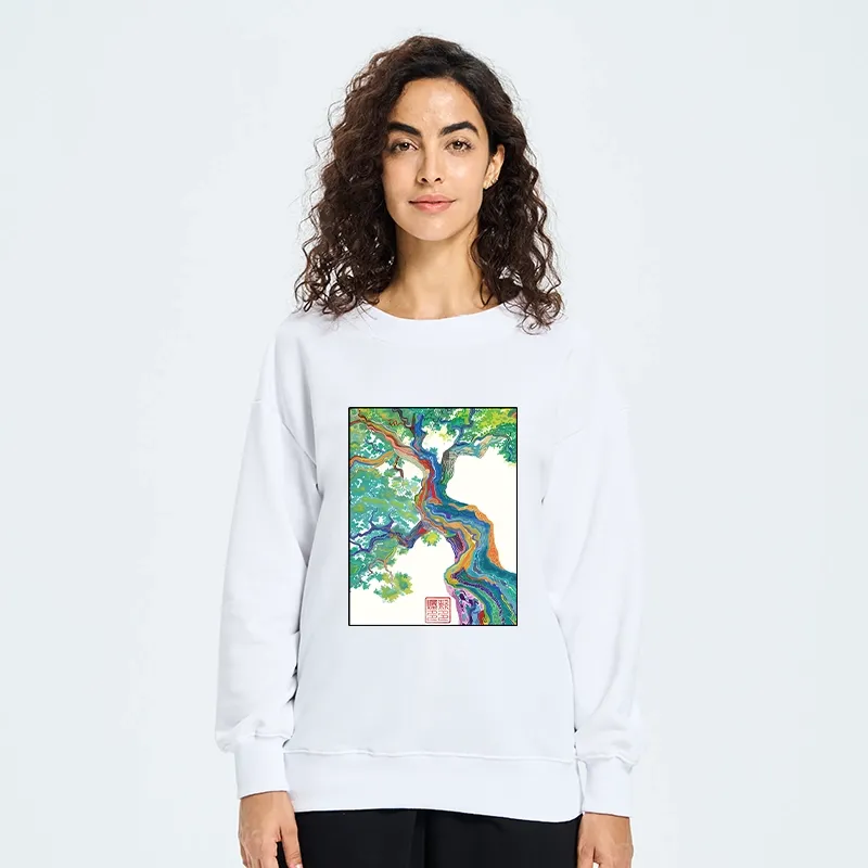 Tokyo-Tiger Colorful Magic Tree Classic Sweatshirt