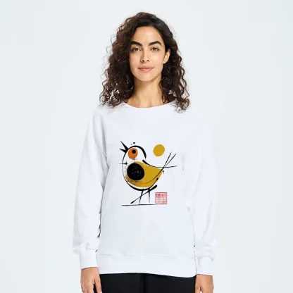 Tokyo-Tiger Aesthetic Yellow And Black Bird Classic Sweatshirt