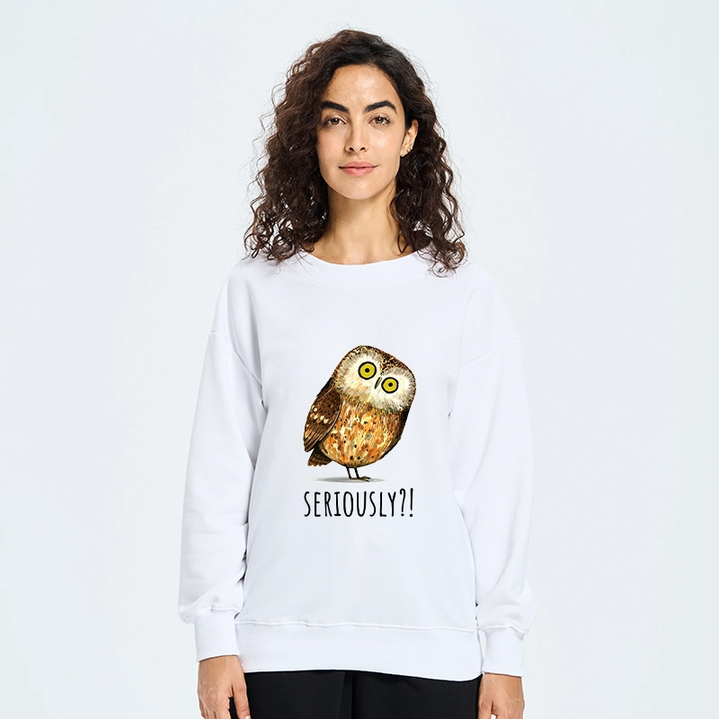 Tokyo-Tiger Seriously Confused Owl Meme Art Classic Sweatshirt