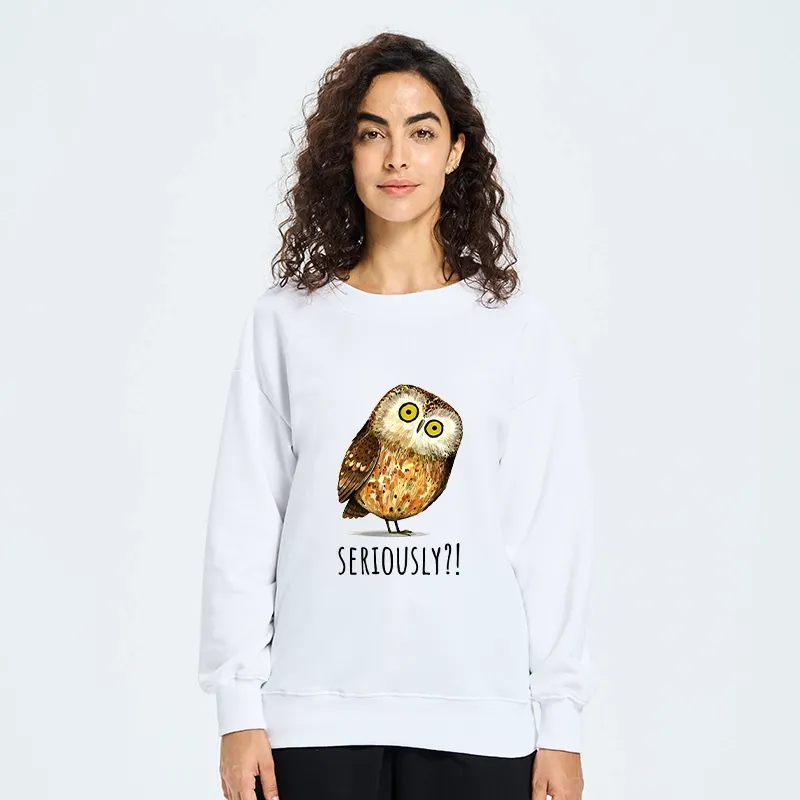 Tokyo-Tiger Seriously Confused Owl Meme Art Classic Sweatshirt