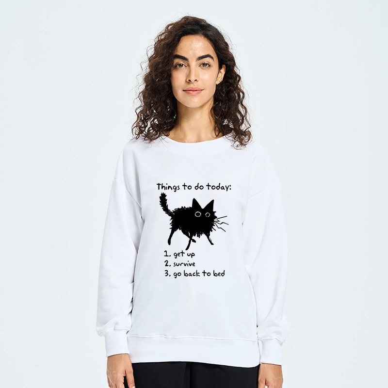 Tokyo-Tiger Lazy Cat Survive Day Funny Meme Classic Sweatshirt