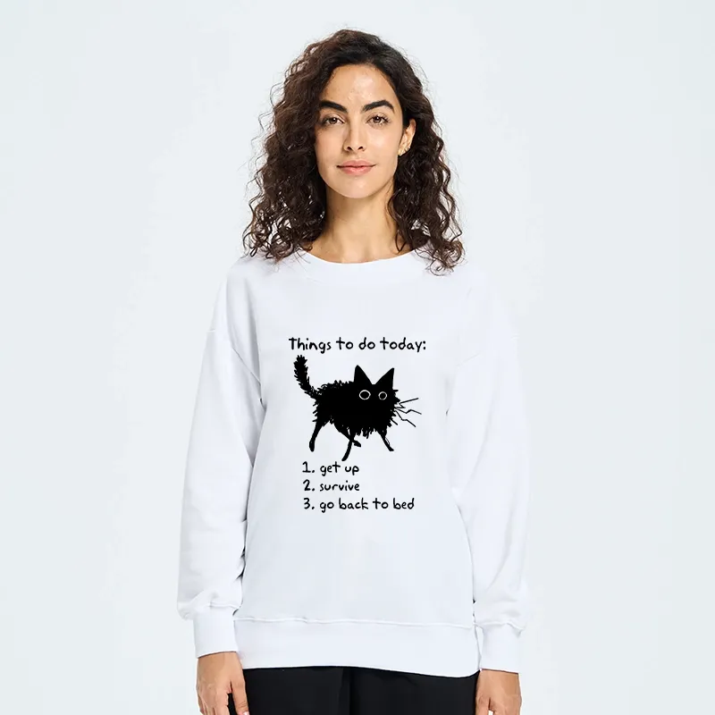 Tokyo-Tiger Lazy Cat Survive Day Funny Meme Classic Sweatshirt