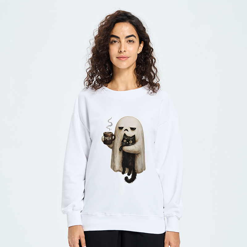 Tokyo-Tiger Ghost Cat Coffee Mood Classic Sweatshirt