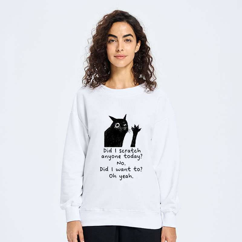 Tokyo-Tiger Black Cat Scratches People Classic Sweatshirt