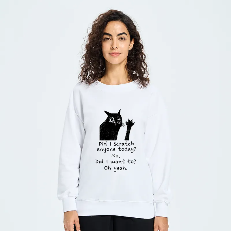 Tokyo-Tiger Black Cat Scratches People Classic Sweatshirt