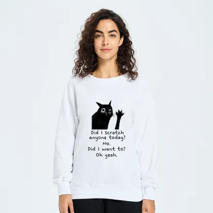 Tokyo-Tiger Black Cat Scratches People Classic Sweatshirt