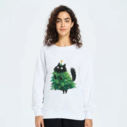 Tokyo-Tiger Christmas Tree Cat Japan Classic Sweatshirt
