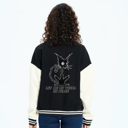 Tokyo-Tiger Cat Gradually Became Strange Embroidery Varsity Jacket