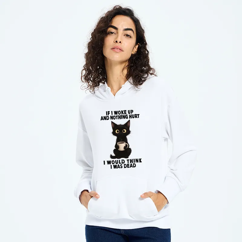 Tokyo-Tiger Funny Cute Black Cat And Coffee Meme Classic Hoodie