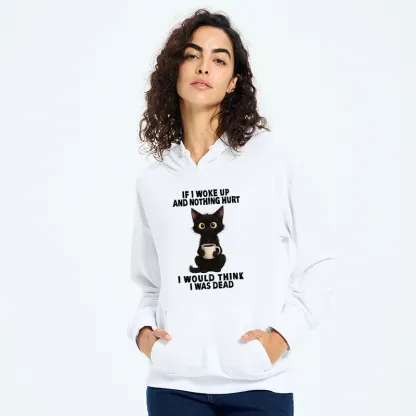 Tokyo-Tiger Funny Cute Black Cat And Coffee Meme Classic Hoodie