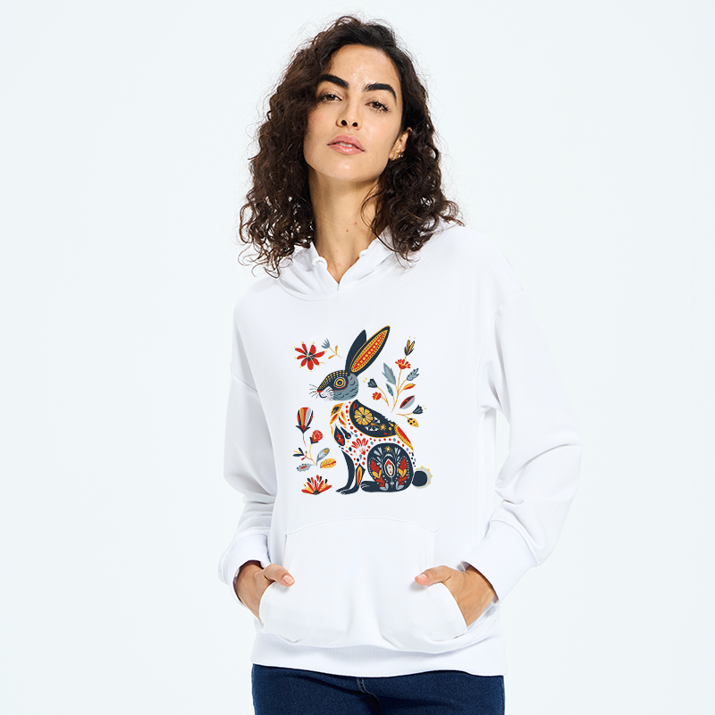 Tokyo-Tiger Folk Hare Bloom Classic Hoodie