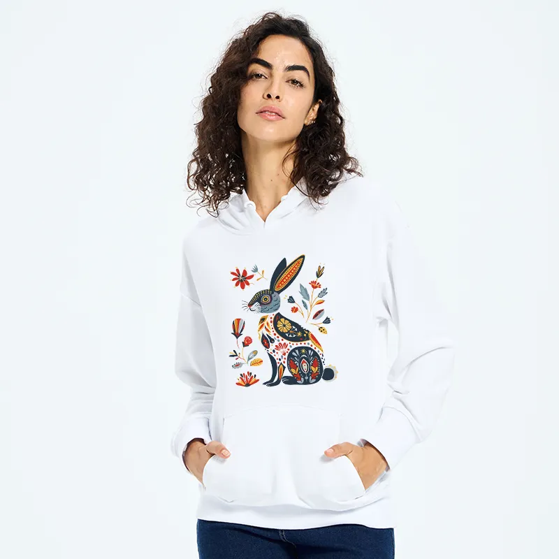 Tokyo-Tiger Folk Hare Bloom Classic Hoodie