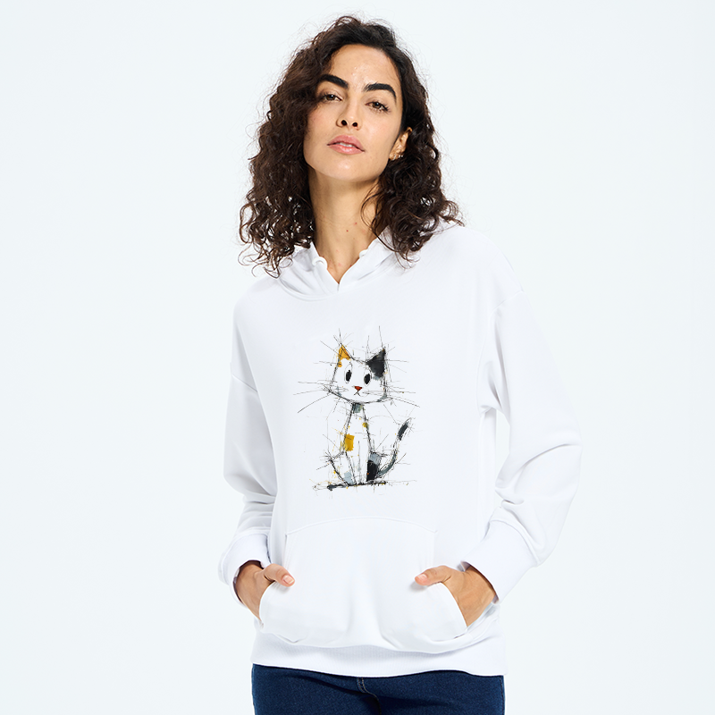 Tokyo-Tiger Minimal Splash Ink Cute Cat Classic Hoodie